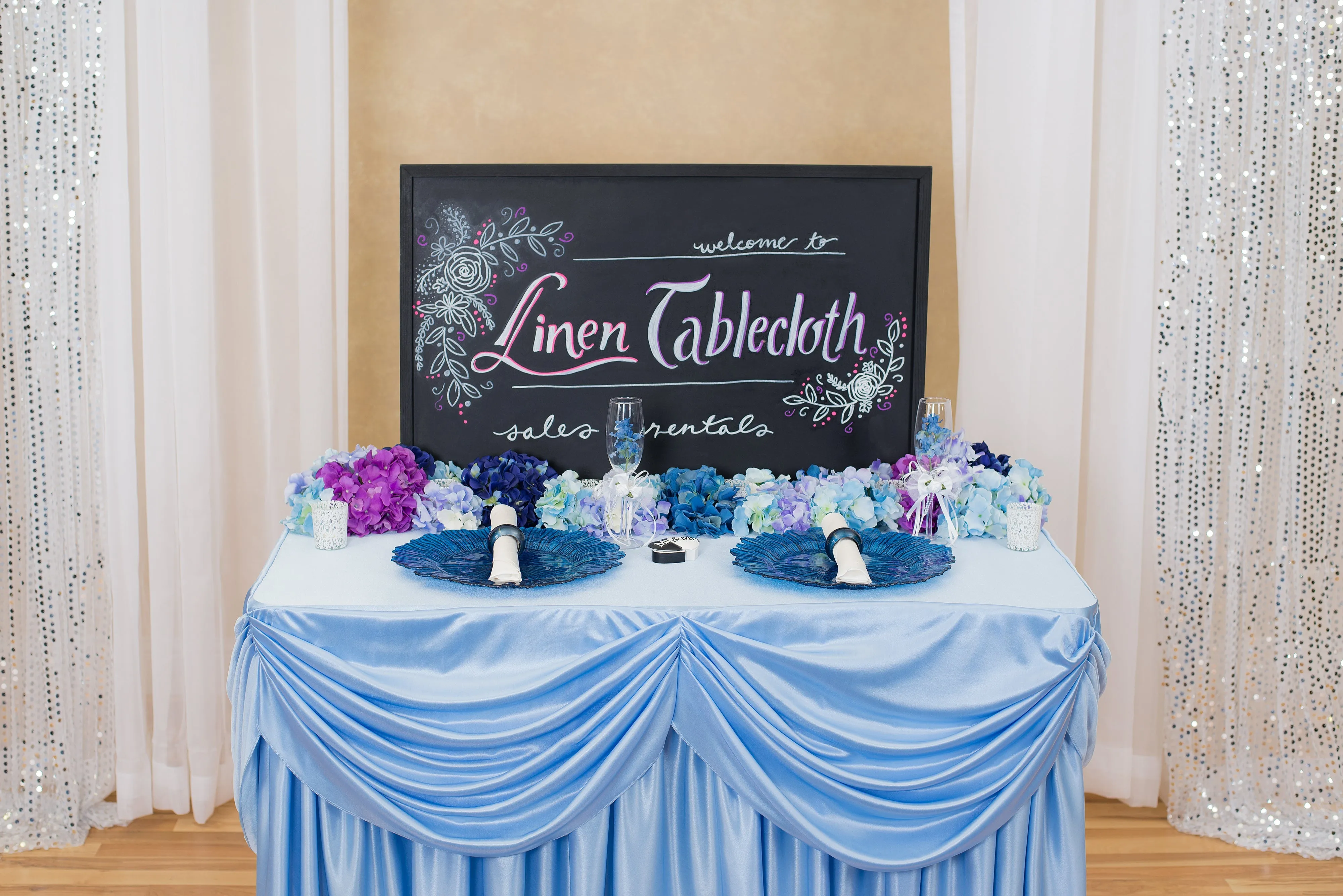 6 ft. Drape Chiffon All-In-1 Tablecloth/Pleated Skirt