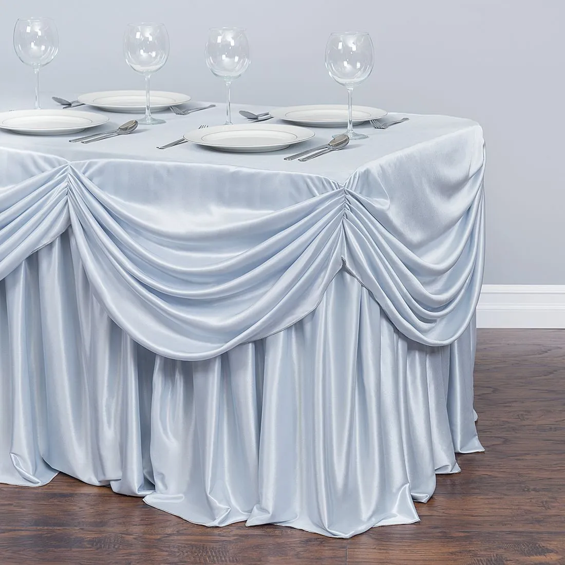 6 ft. Drape Chiffon All-In-1 Tablecloth/Pleated Skirt