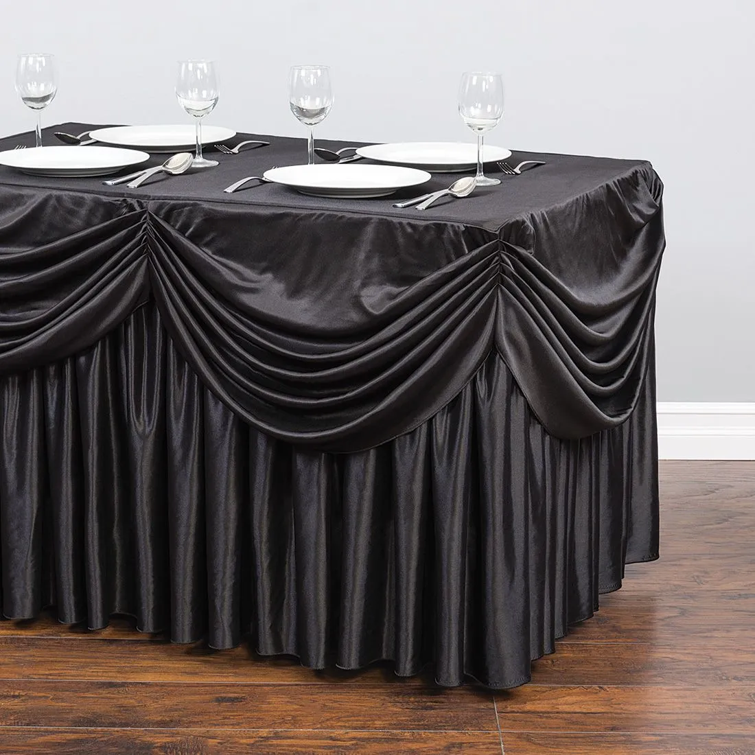 6 ft. Drape Chiffon All-In-1 Tablecloth/Pleated Skirt