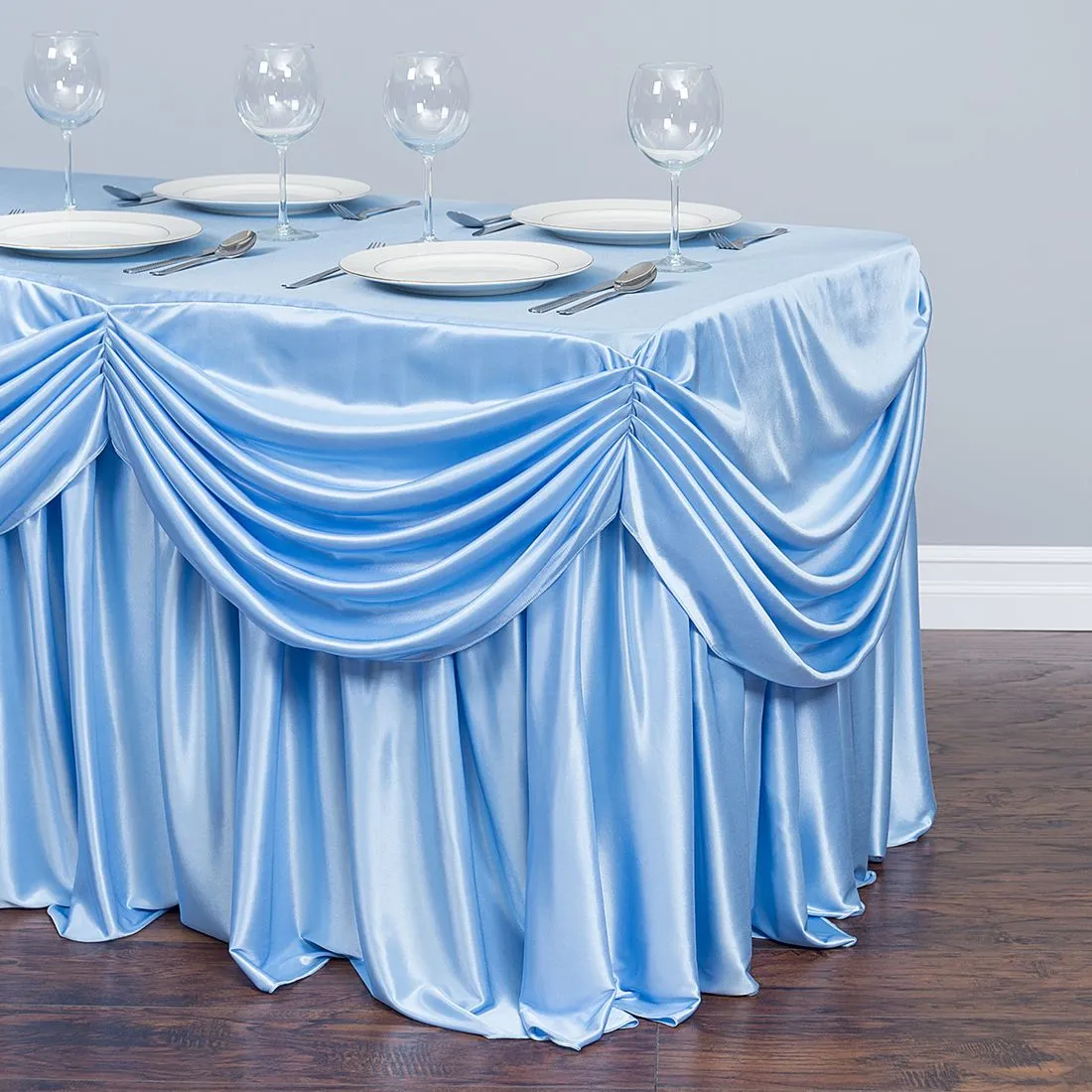 6 ft. Drape Chiffon All-In-1 Tablecloth/Pleated Skirt