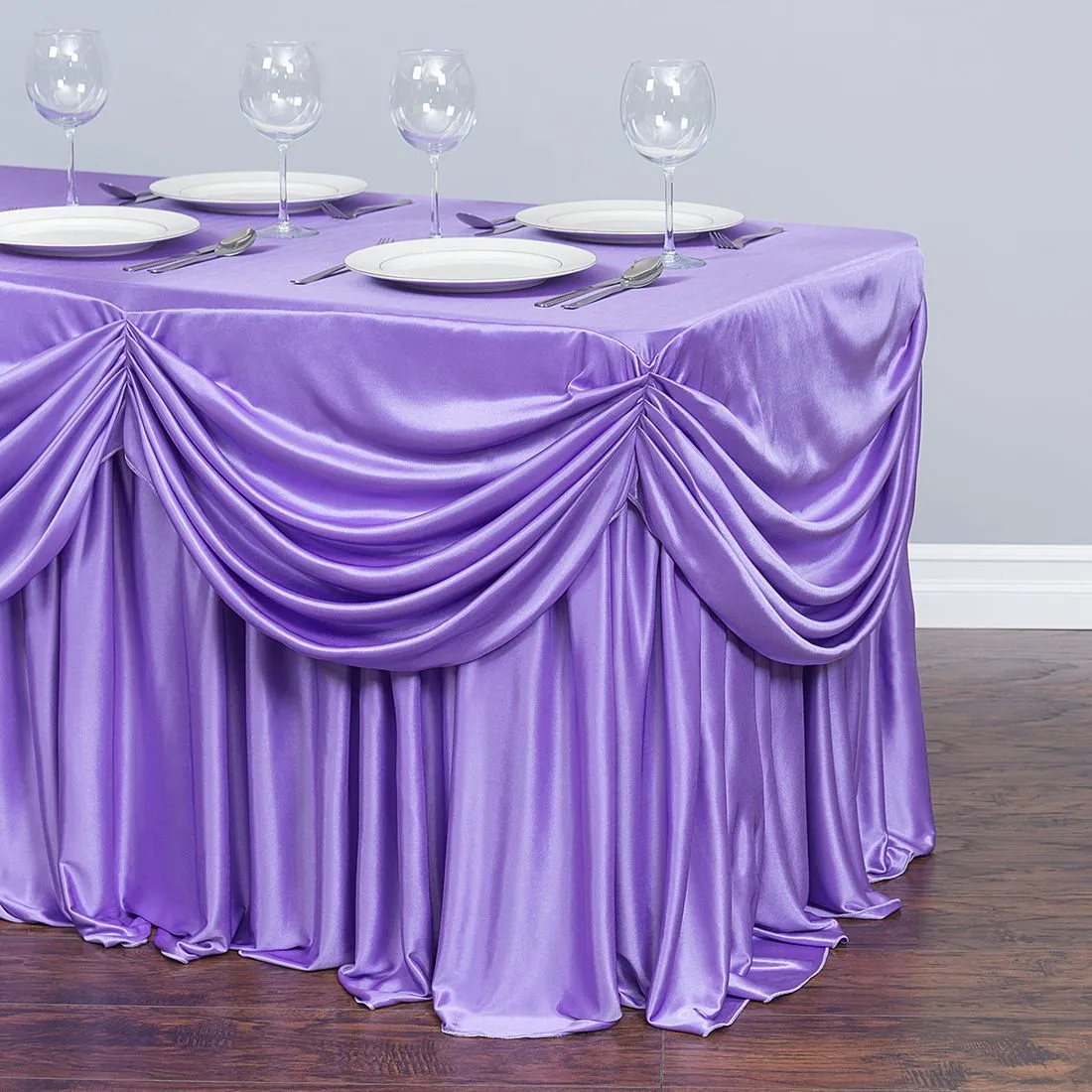 6 ft. Drape Chiffon All-In-1 Tablecloth/Pleated Skirt