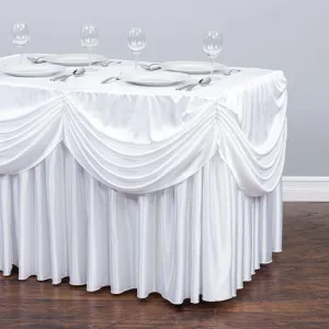 6 ft. Drape Chiffon All-In-1 Tablecloth/Pleated Skirt