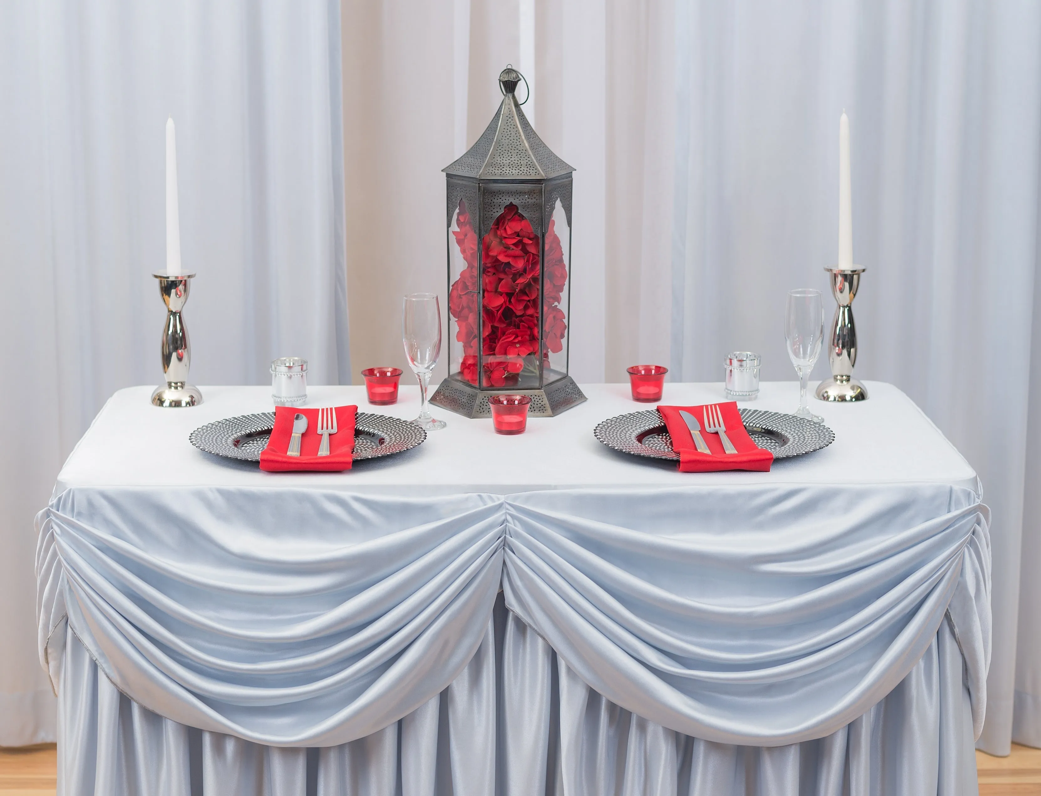6 ft. Drape Chiffon All-In-1 Tablecloth/Pleated Skirt