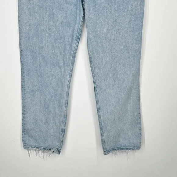 Abercrombie &amp; Fitch The 90s Straight Ultra High Rise Asymmetrical Waist 32/14S