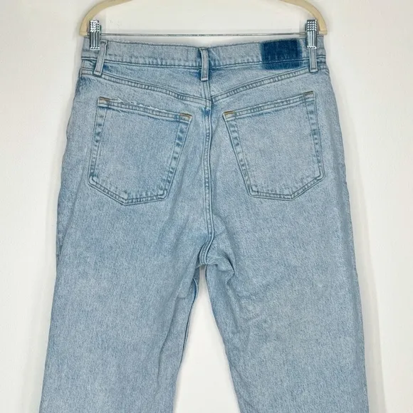 Abercrombie &amp; Fitch The 90s Straight Ultra High Rise Asymmetrical Waist 32/14S