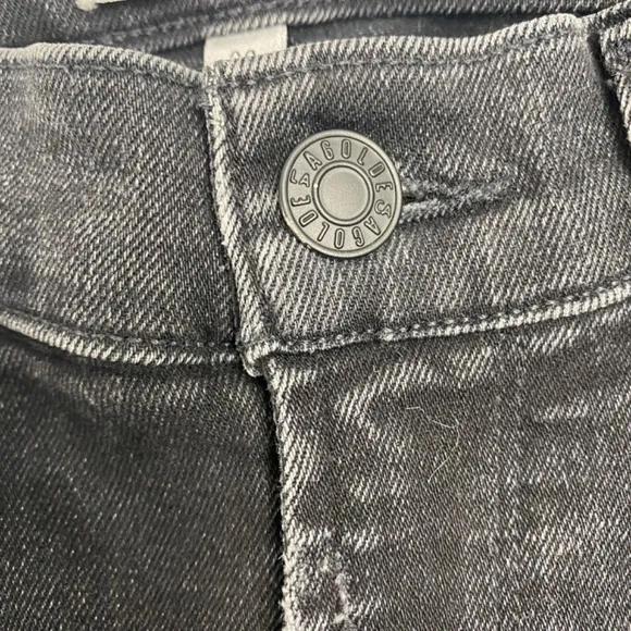 AGOLDE - Sophie High-Rise Distressed Skinny Crop Jeans in Temple Wash Size 28