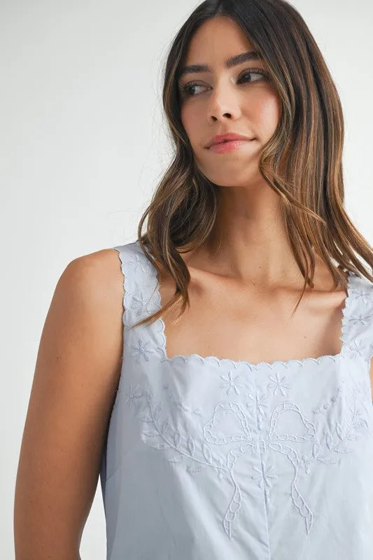 Alondra Embroidery Romper