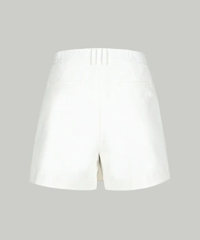 Anell Golf Cotton Wrap Skirt Pants - White