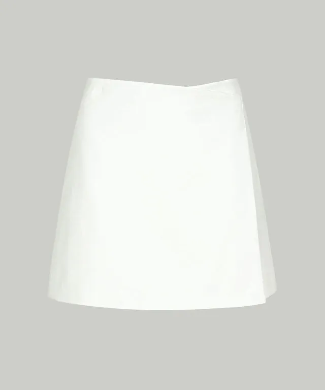 Anell Golf Cotton Wrap Skirt Pants - White