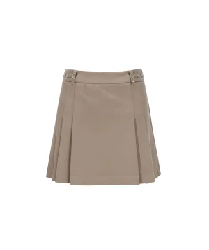 ANEW Golf Women's Asymmetery Pleats Skirt - Beige