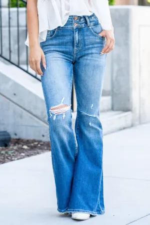 Ann Arbor High Rise Distressed Flare