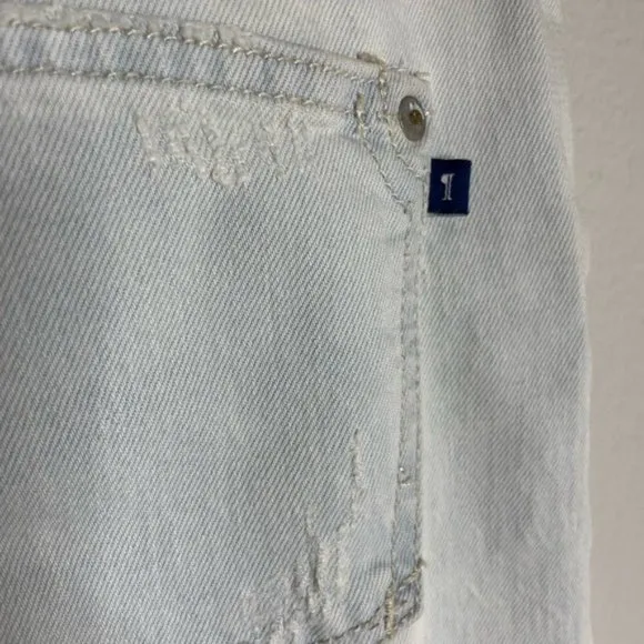Anthropologie Pilcro‎ Mid Rise Slim Boyfriend Light Blue Distressed Jeans 25