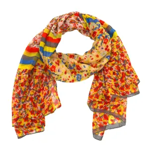 Aubrey Striped Floral Scarf