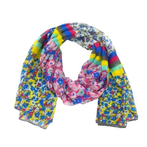 Aubrey Striped Floral Scarf