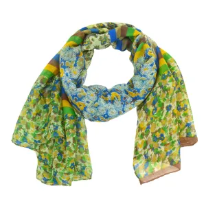 Aubrey Striped Floral Scarf