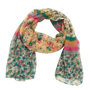 Aubrey Striped Floral Scarf