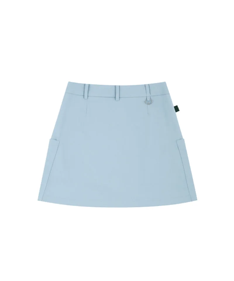 AVEN H-Line Pleated Culotte - Sky Blue