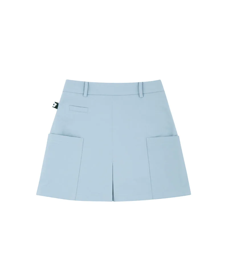 AVEN H-Line Pleated Culotte - Sky Blue