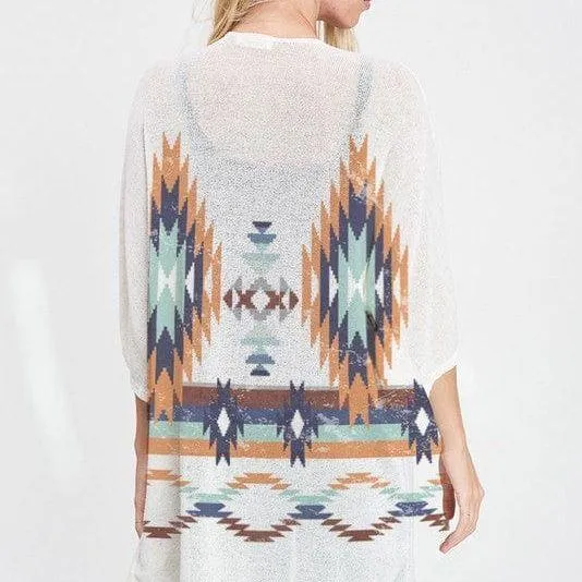 Aztec kimono cardigan