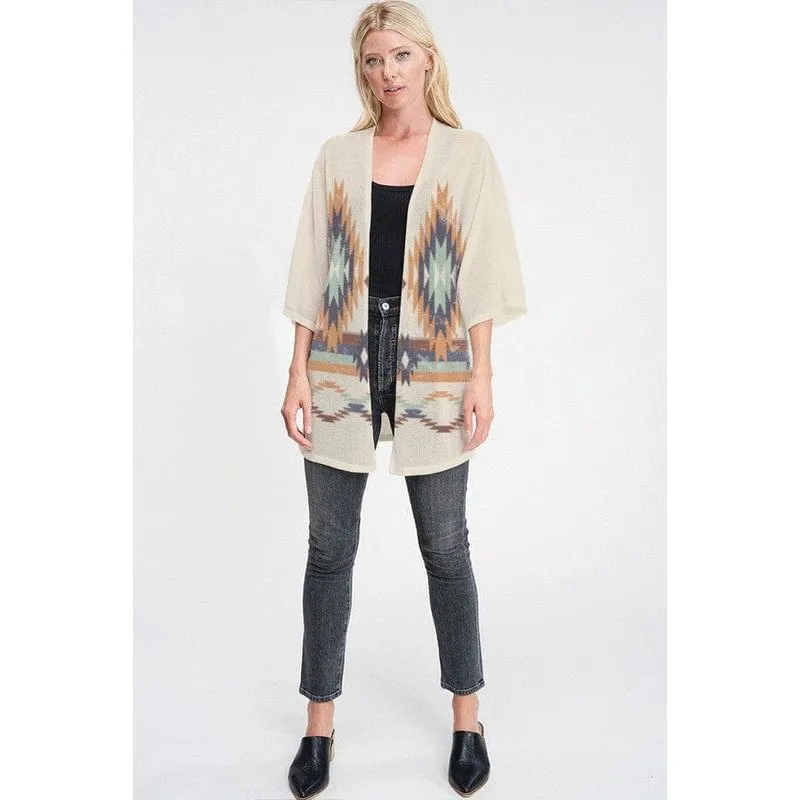 Aztec kimono cardigan