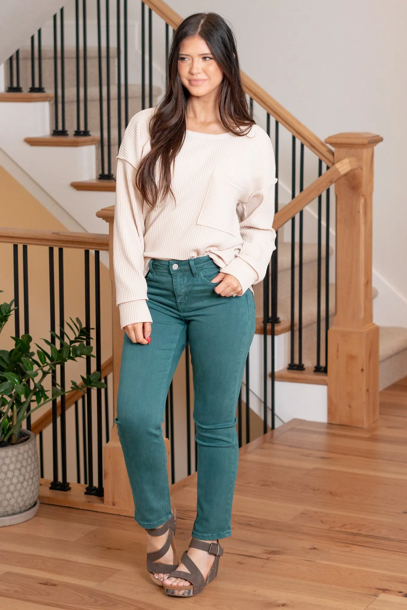 Balsam High Rise Ankle Slim Straight