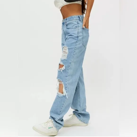 BDG Urban Outfitters Women’s High Waisted‎ Baggy Distressed Jeans Size 27