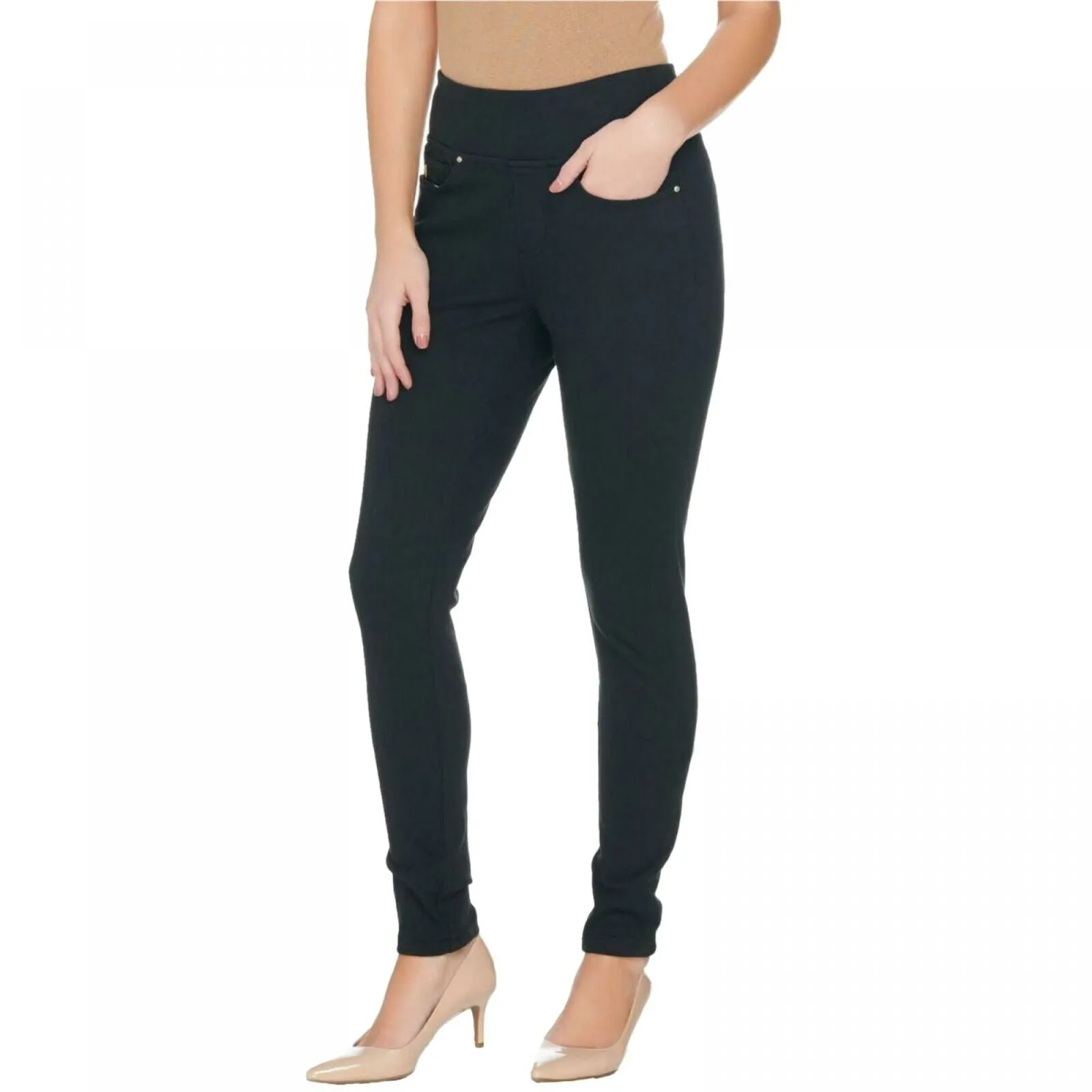 Belle by Kim Gravel Women's Flexibelle Regular Pull-On Knit Jeggings