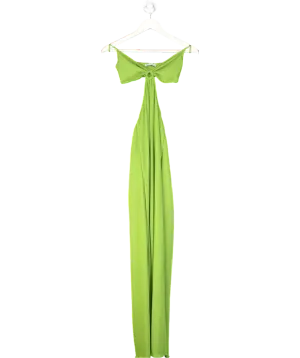 Bershka Green Cut Out Ring Detail Jumpsuit UK XS