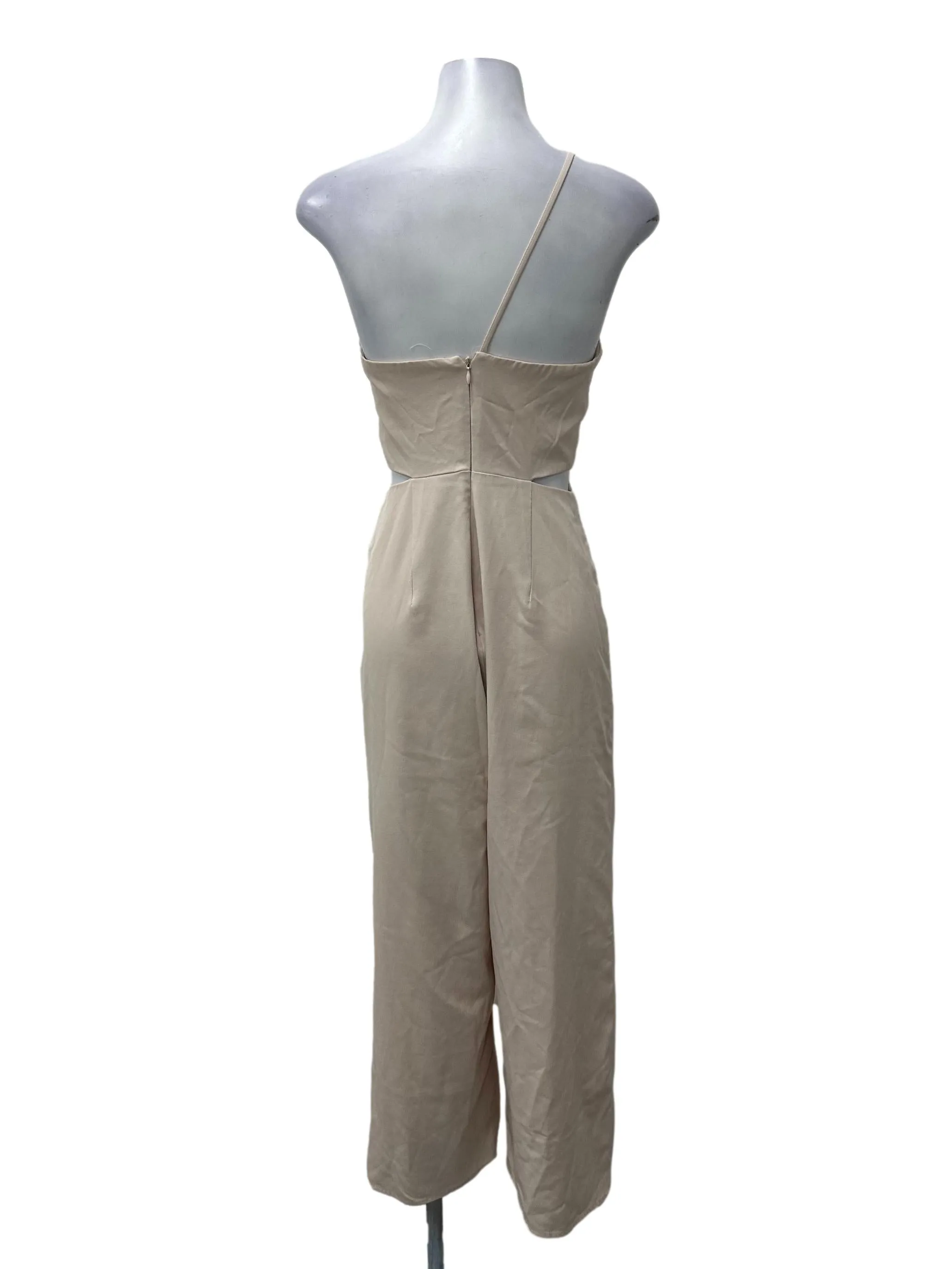 Blush Asymmetric Sleeveless Jumpsuit