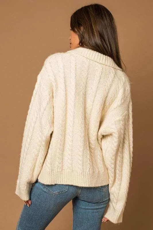 Cable Sweater Cardigan