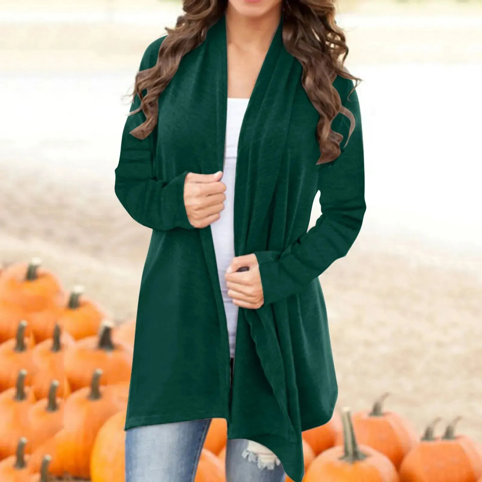 Cardigans For Women Trendy Plus Size Autumn Women Cardigan Lightweight Long Sleeve Kimono Cardigan Front Open Women Clothing