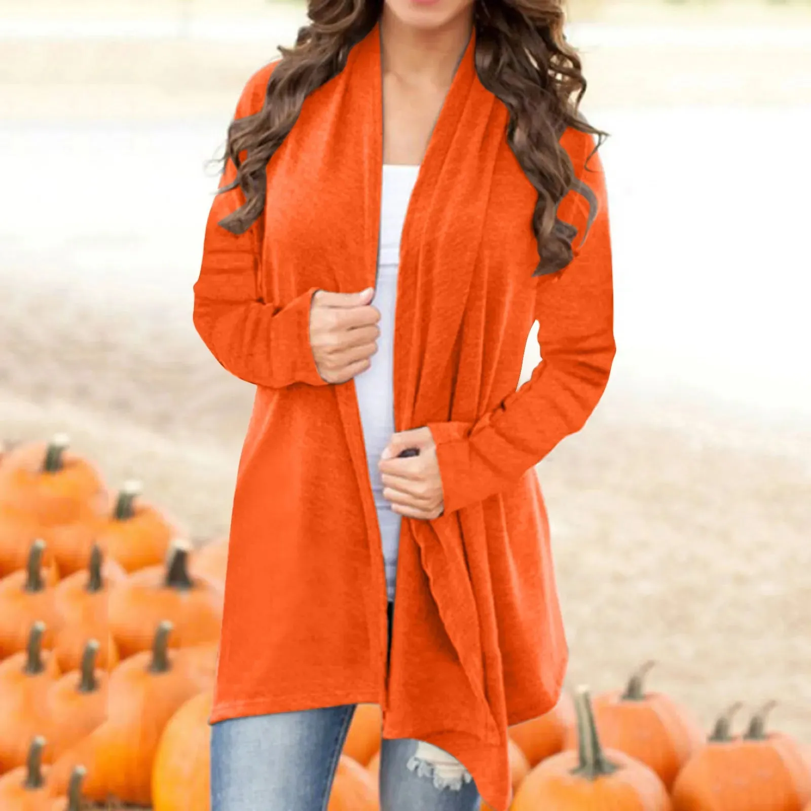 Cardigans For Women Trendy Plus Size Autumn Women Cardigan Lightweight Long Sleeve Kimono Cardigan Front Open Women Clothing