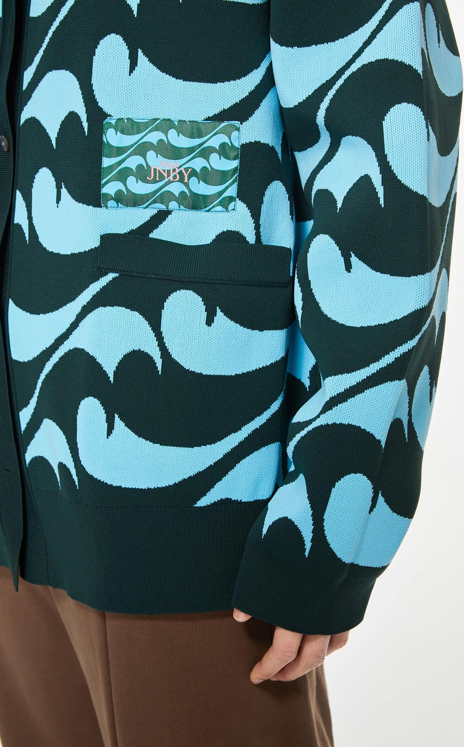 Cardigans / JNBY Mid Length Spray Print Long Sleeve Cardigan