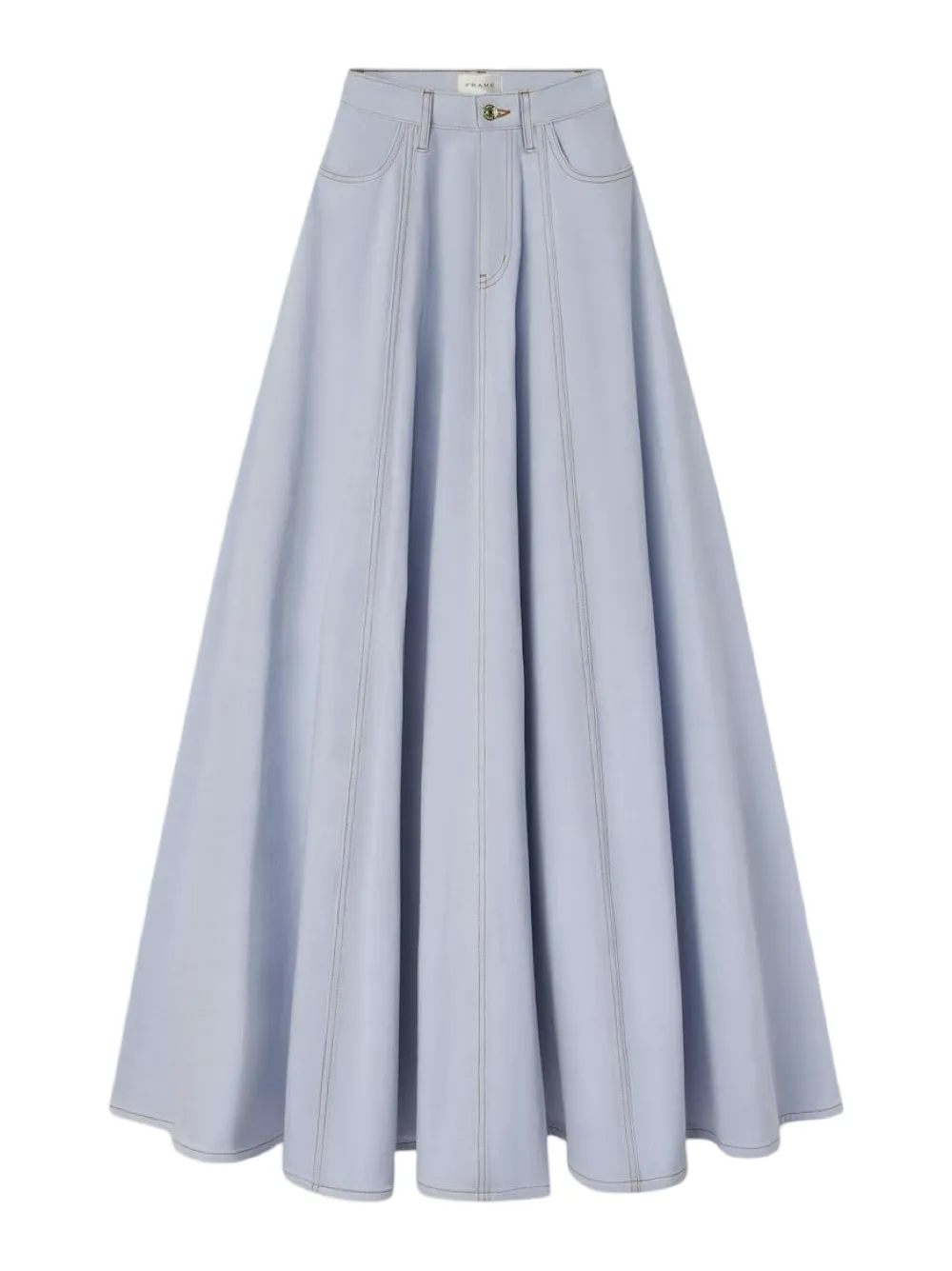 Carolina Herrera x Frame the Denim Ball Skirt in Celeste