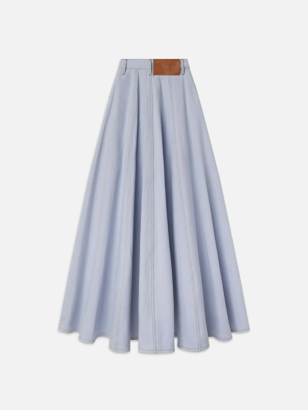 Carolina Herrera x Frame the Denim Ball Skirt in Celeste