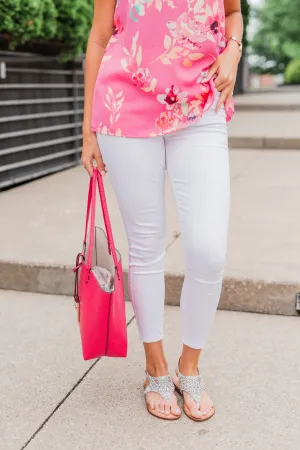 Celebrity Pink Ankle Skinny Jeans- White