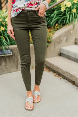 Cello Colored Skinny Jeans- Olive