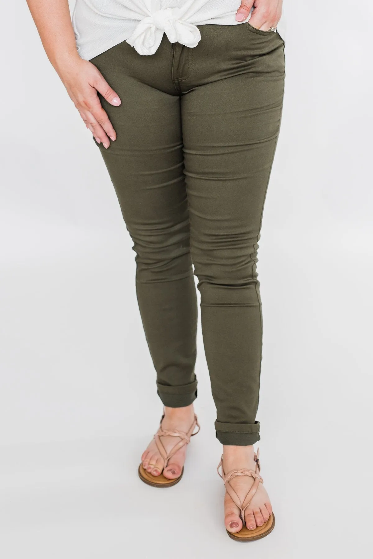 C'est Toi Skinny Jeans- Olive
