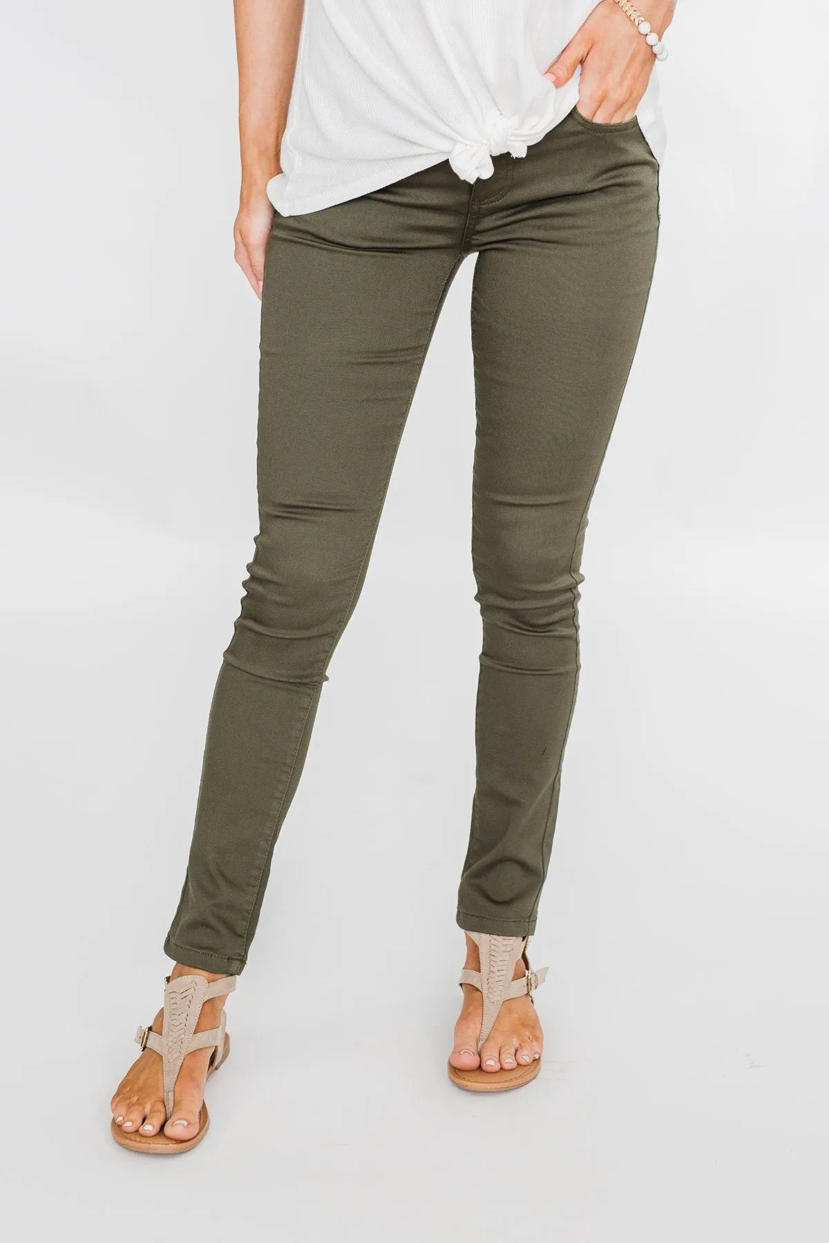 C'est Toi Skinny Jeans- Olive
