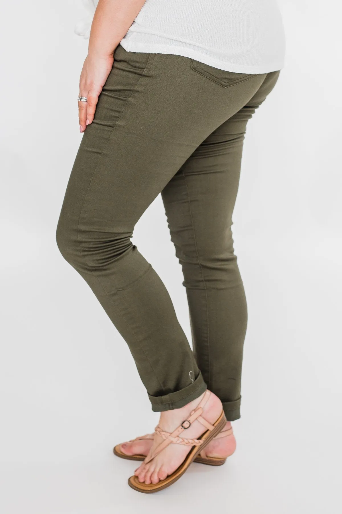 C'est Toi Skinny Jeans- Olive