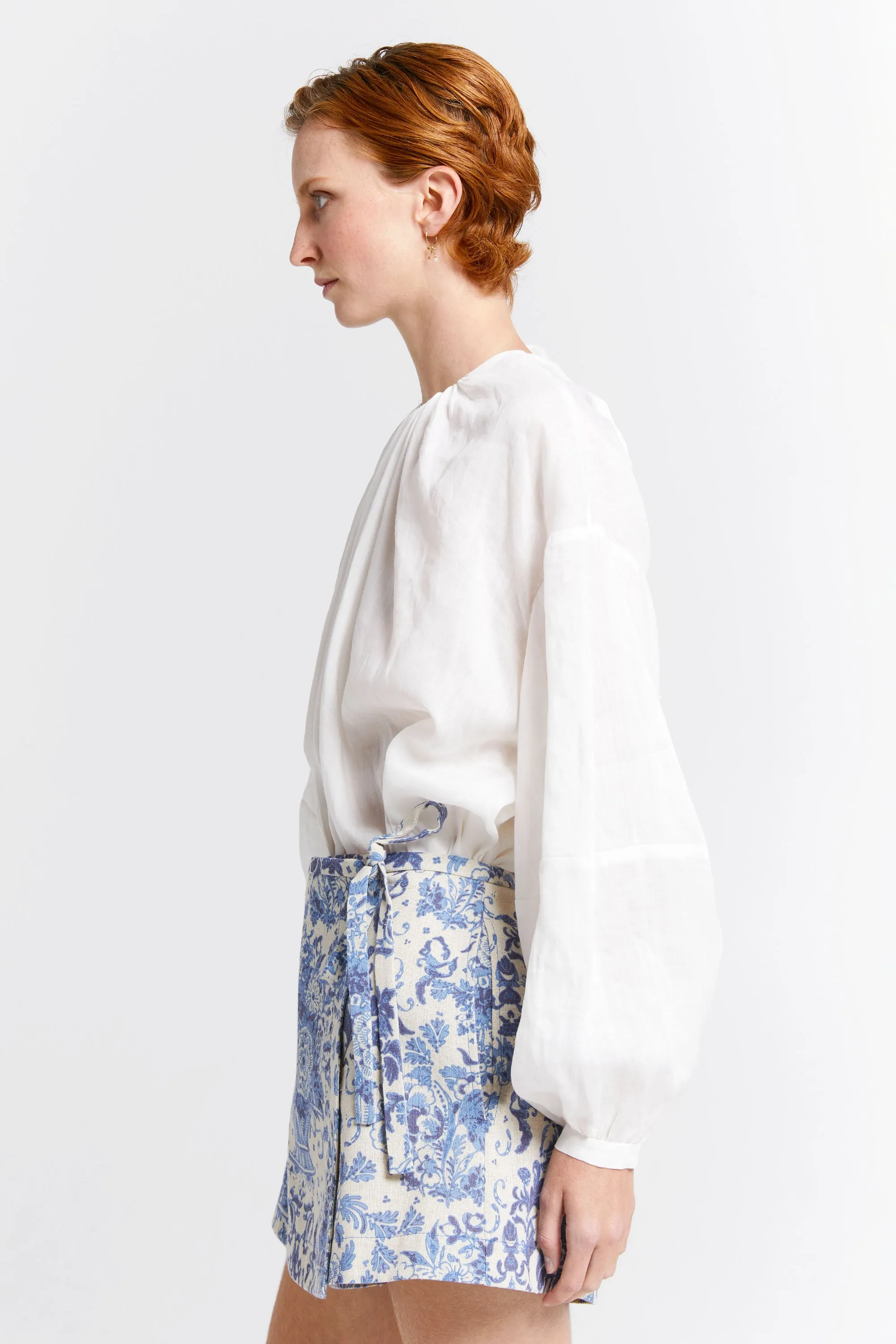 Cherished Wrap Skort Natural/Blue