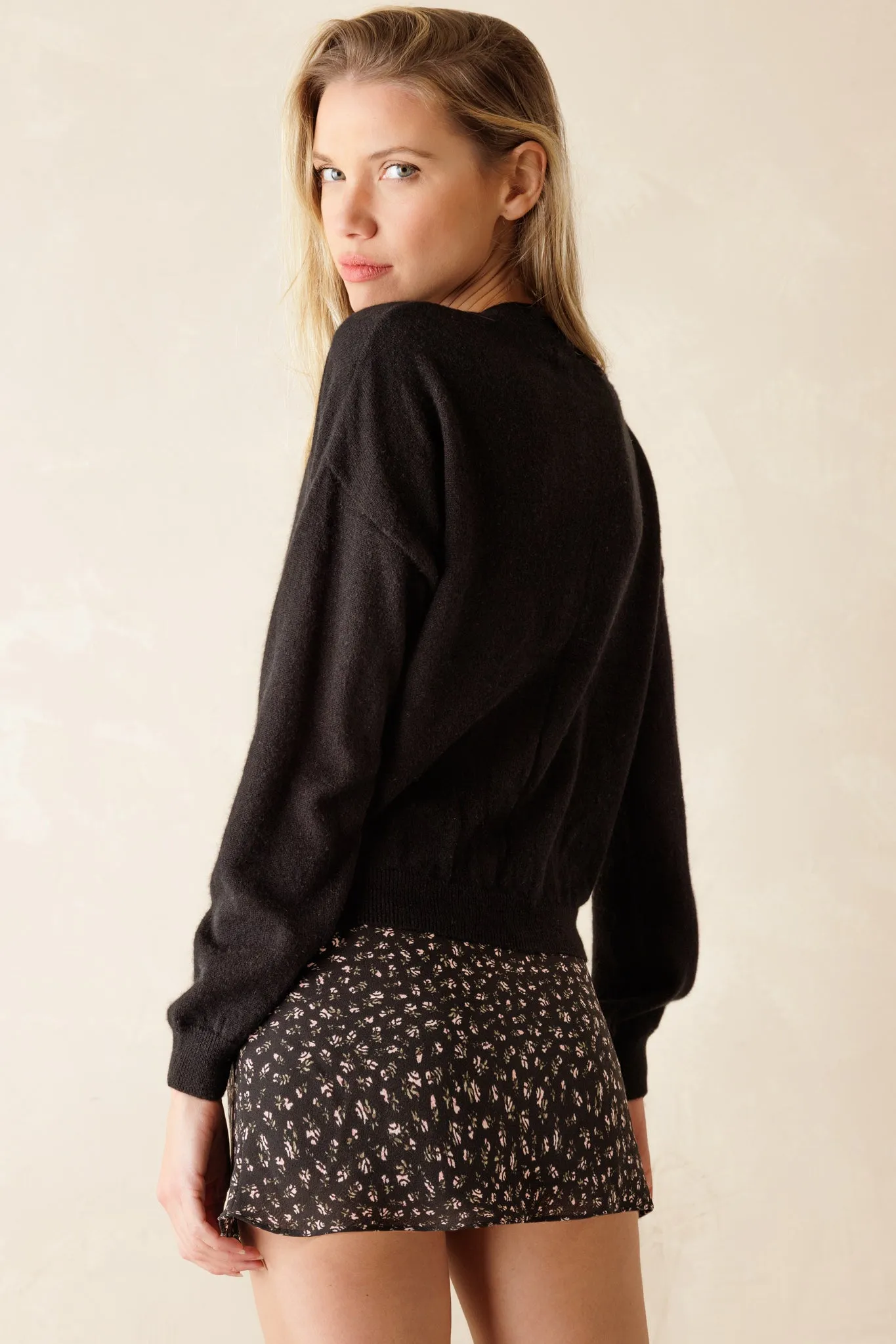 Chiara Cashmere Cardigan with Heart Buttons