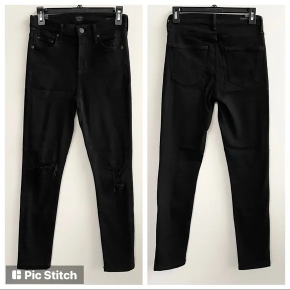 Citizens Distressed Rocket High Rise Black Jeans