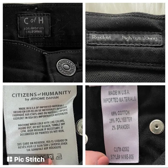 Citizens Distressed Rocket High Rise Black Jeans