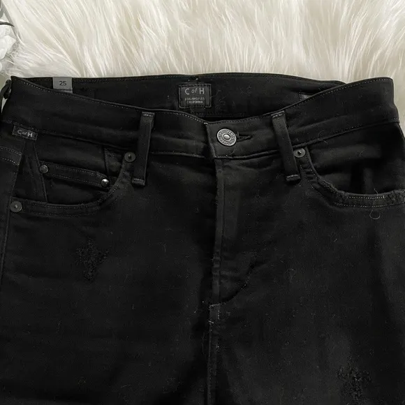 Citizens Distressed Rocket High Rise Black Jeans