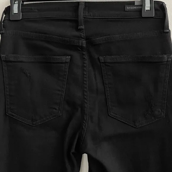 Citizens Distressed Rocket High Rise Black Jeans