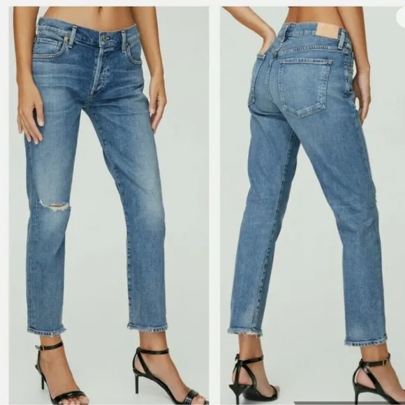 Citizens of Humanity Emerson Slim Boyfriend Distressed Jeans