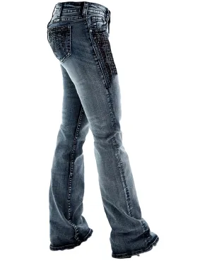 Cowgirl Tuff Women's Black Waterfall  Jeans