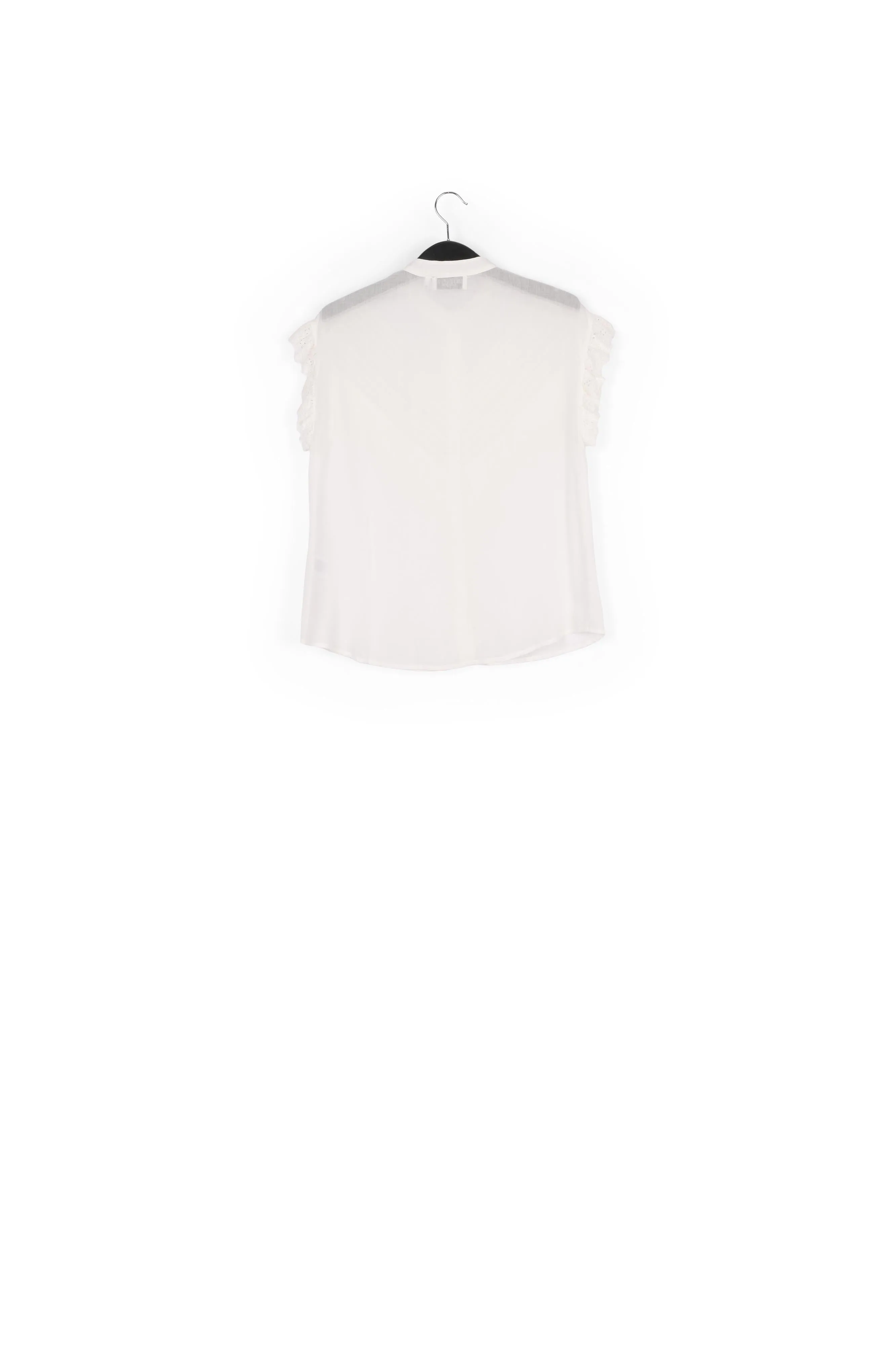 Cream ruffled top
