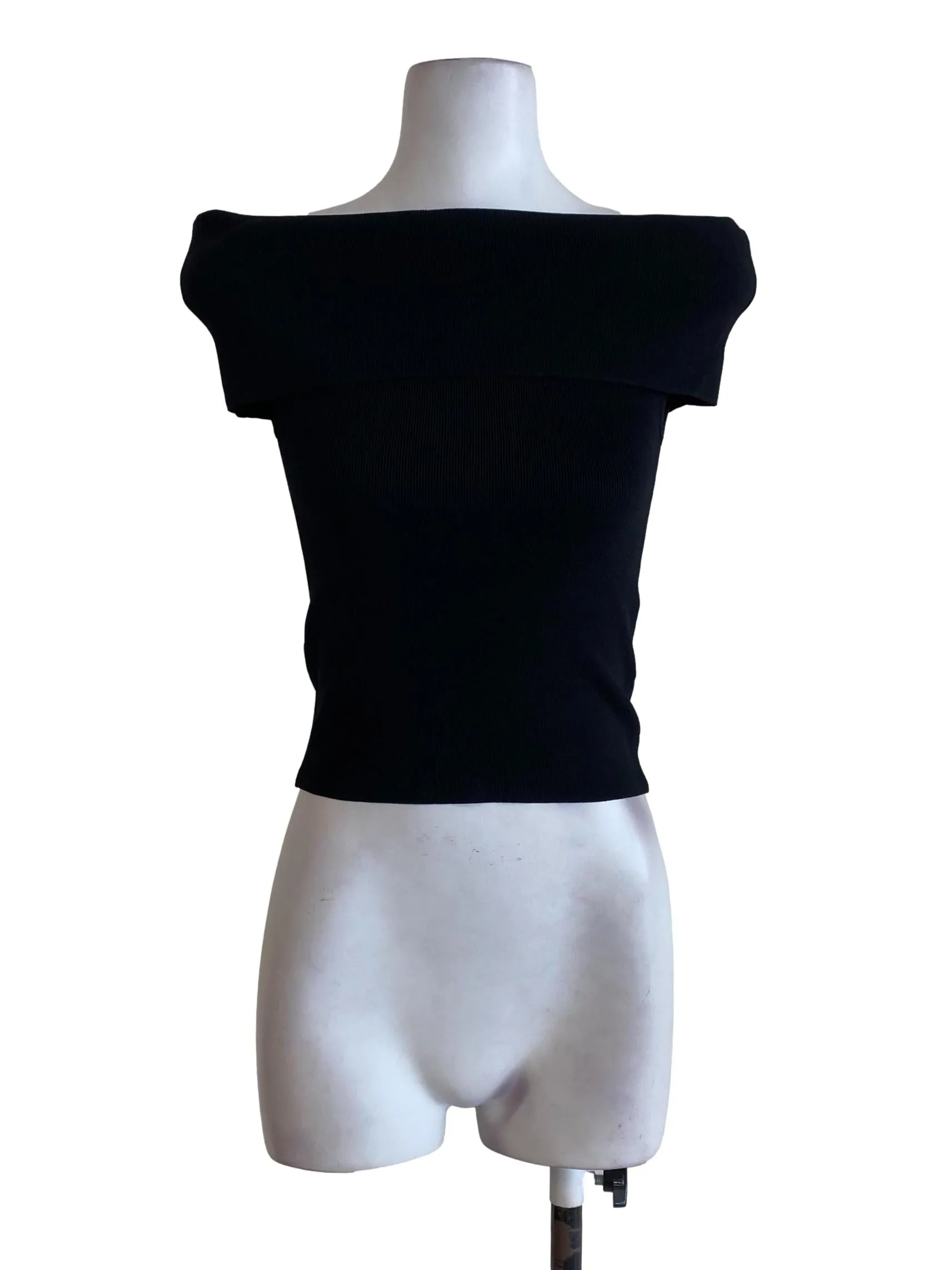 Cream White Waffle Long Sleeved Top